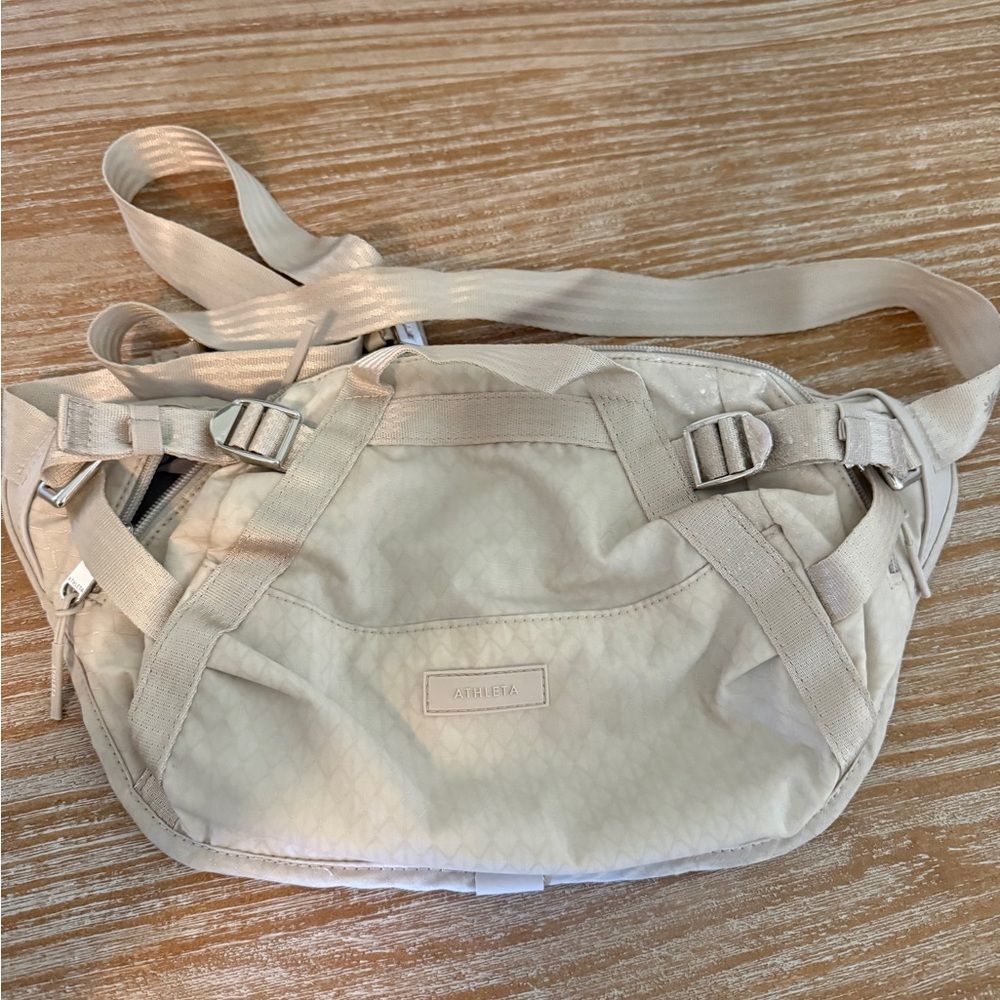 Athleta Cream Crossbody Sling Backpack